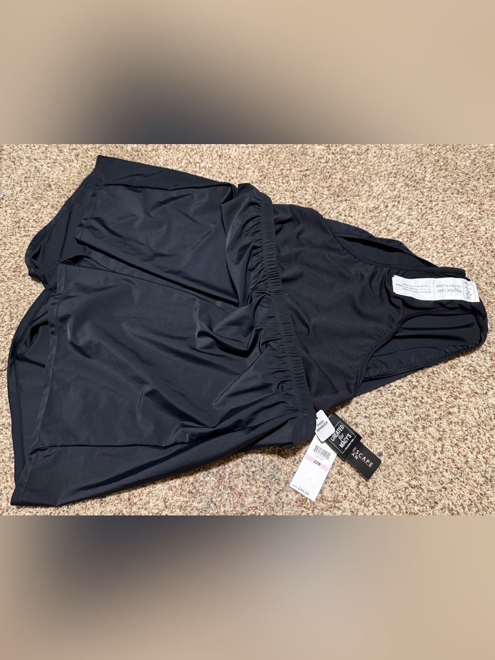 Island Escape Black Swim Shorts - Thigh Minimizer - Womens 22W NWT - Picture 9 of 12